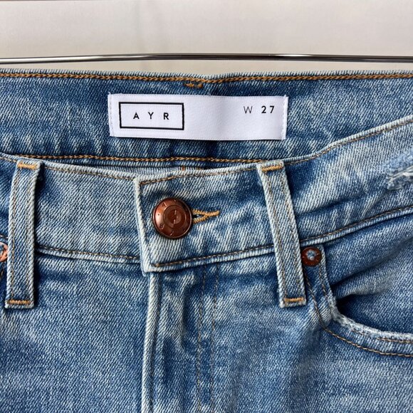 AYR The Sugar Straight Leg Jeans, medium wash, Size 27 - Picture 5 of 11